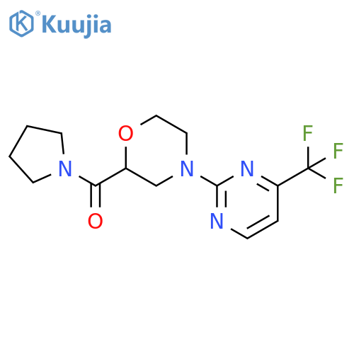 2-(pyrrolidine-1-carbonyl)-4-[4-(trifluoromethyl)pyrimidin-2-yl]morpholine structure