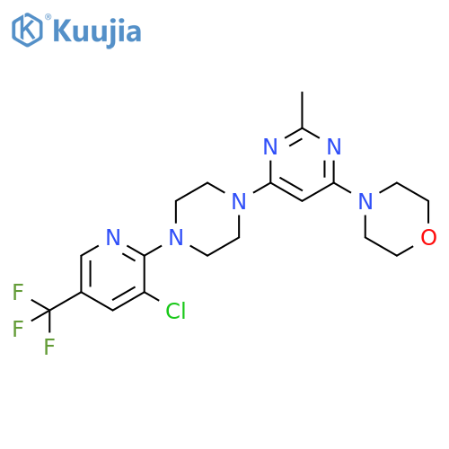 4-(6-{4-[3-chloro-5-(trifluoromethyl)pyridin-2-yl]piperazin-1-yl}-2-methylpyrimidin-4-yl)morpholine structure