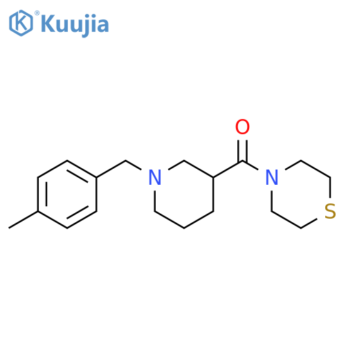 4-{1-[(4-methylphenyl)methyl]piperidine-3-carbonyl}thiomorpholine structure