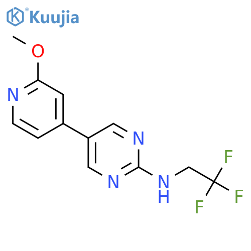 5-(2-methoxypyridin-4-yl)-N-(2,2,2-trifluoroethyl)pyrimidin-2-amine structure