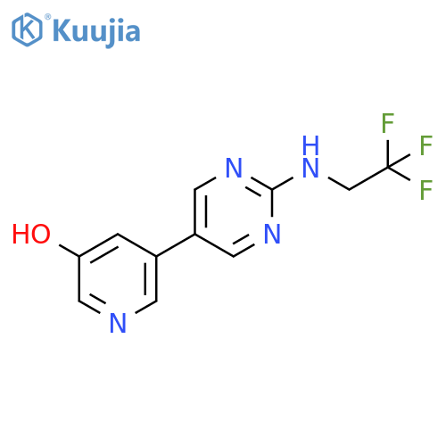 5-{2-(2,2,2-trifluoroethyl)aminopyrimidin-5-yl}pyridin-3-ol structure