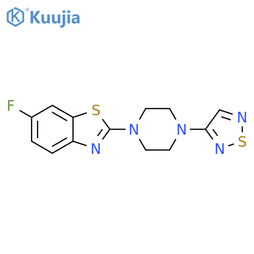 6-fluoro-2-[4-(1,2,5-thiadiazol-3-yl)piperazin-1-yl]-1,3-benzothiazole structure