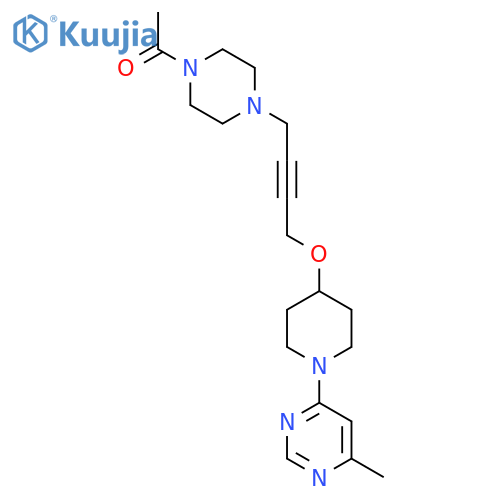 1-[4-(4-{[1-(6-Methylpyrimidin-4-yl)piperidin-4-yl]oxy}but-2-yn-1-yl)piperazin-1-yl]ethan-1-one structure