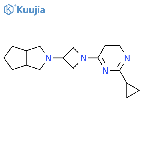 2-cyclopropyl-4-(3-{octahydrocyclopenta[c]pyrrol-2-yl}azetidin-1-yl)pyrimidine structure