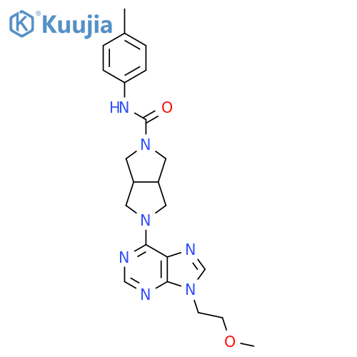 5-[9-(2-methoxyethyl)-9H-purin-6-yl]-N-(4-methylphenyl)-octahydropyrrolo[3,4-c]pyrrole-2-carboxamide structure