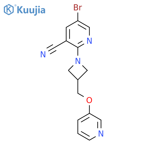 5-Bromo-2-{3-[(pyridin-3-yloxy)methyl]azetidin-1-yl}pyridine-3-carbonitrile structure