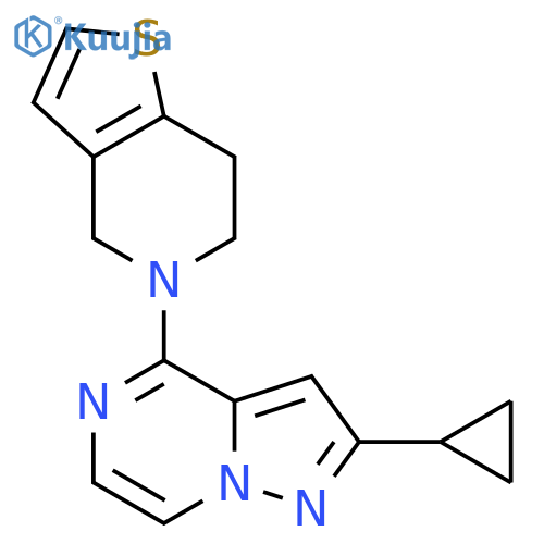 2-cyclopropyl-4-{4H,5H,6H,7H-thieno[3,2-c]pyridin-5-yl}pyrazolo[1,5-a]pyrazine structure