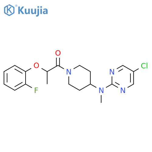 1-{4-[(5-chloropyrimidin-2-yl)(methyl)amino]piperidin-1-yl}-2-(2-fluorophenoxy)propan-1-one structure