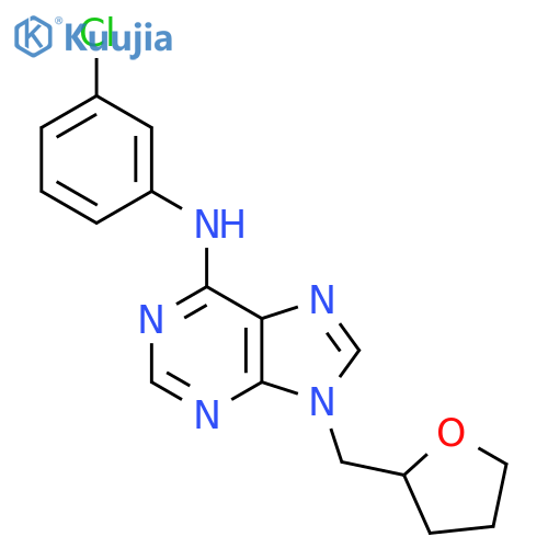 N-(3-chlorophenyl)-9-[(oxolan-2-yl)methyl]-9H-purin-6-amine structure