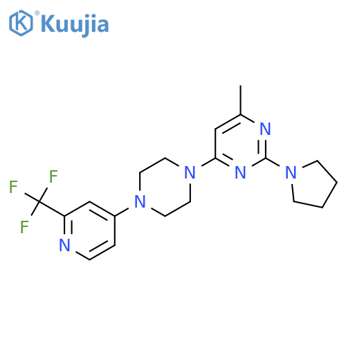 4-Methyl-2-(pyrrolidin-1-yl)-6-{4-[2-(trifluoromethyl)pyridin-4-yl]piperazin-1-yl}pyrimidine structure