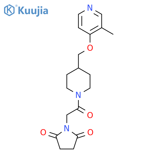 1-[2-(4-{[(3-Methylpyridin-4-yl)oxy]methyl}piperidin-1-yl)-2-oxoethyl]pyrrolidine-2,5-dione structure