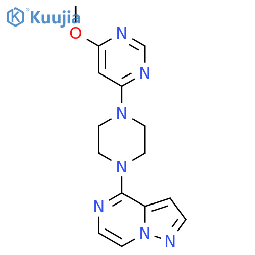 4-Methoxy-6-(4-{pyrazolo[1,5-a]pyrazin-4-yl}piperazin-1-yl)pyrimidine structure