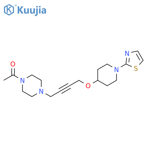 1-4-(4-{1-(1,3-thiazol-2-yl)piperidin-4-yloxy}but-2-yn-1-yl)piperazin-1-ylethan-1-one structure