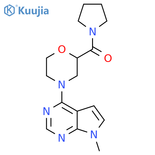 4-{7-methyl-7H-pyrrolo[2,3-d]pyrimidin-4-yl}-2-(pyrrolidine-1-carbonyl)morpholine structure