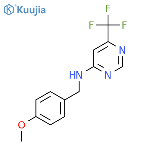 N-[(4-methoxyphenyl)methyl]-6-(trifluoromethyl)pyrimidin-4-amine structure