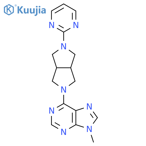 9-methyl-6-[5-(pyrimidin-2-yl)-octahydropyrrolo[3,4-c]pyrrol-2-yl]-9H-purine structure