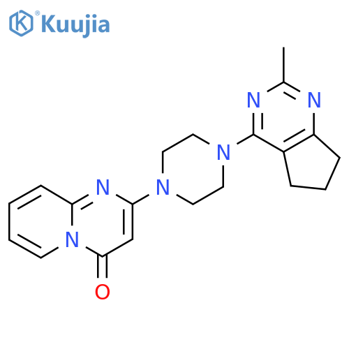 2-(4-{2-methyl-5H,6H,7H-cyclopenta[d]pyrimidin-4-yl}piperazin-1-yl)-4H-pyrido[1,2-a]pyrimidin-4-one structure