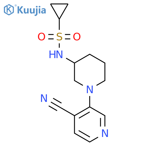 N-[1-(4-cyanopyridin-3-yl)piperidin-3-yl]cyclopropanesulfonamide structure