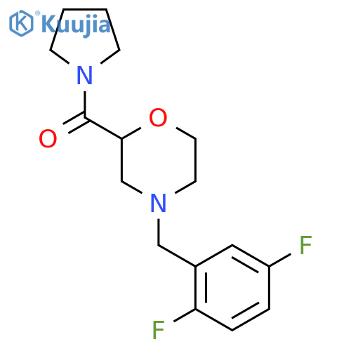 4-[(2,5-Difluorophenyl)methyl]-2-(pyrrolidine-1-carbonyl)morpholine structure