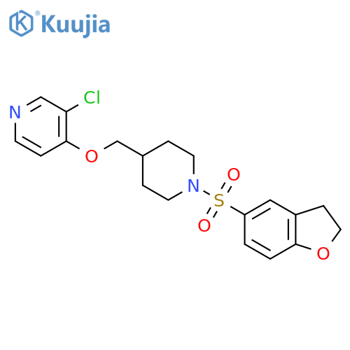 3-Chloro-4-{[1-(2,3-dihydro-1-benzofuran-5-sulfonyl)piperidin-4-yl]methoxy}pyridine structure