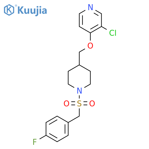 3-Chloro-4-({1-[(4-fluorophenyl)methanesulfonyl]piperidin-4-yl}methoxy)pyridine structure