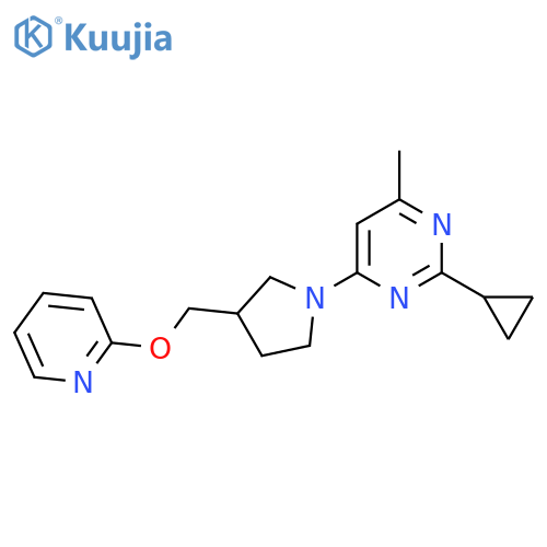 2-Cyclopropyl-4-methyl-6-{3-[(pyridin-2-yloxy)methyl]pyrrolidin-1-yl}pyrimidine structure