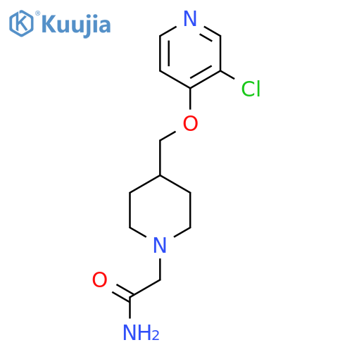 2-(4-{[(3-Chloropyridin-4-yl)oxy]methyl}piperidin-1-yl)acetamide structure