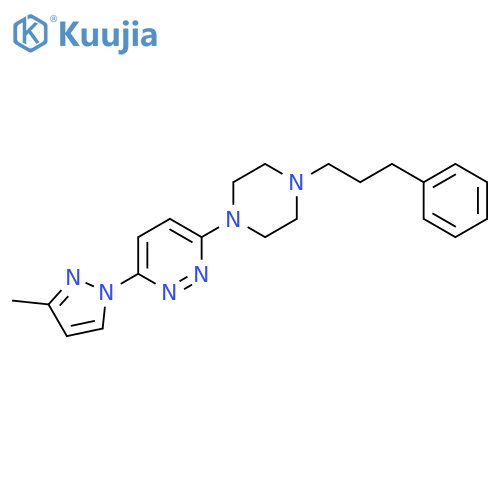 3-(3-methyl-1H-pyrazol-1-yl)-6-[4-(3-phenylpropyl)piperazin-1-yl]pyridazine structure