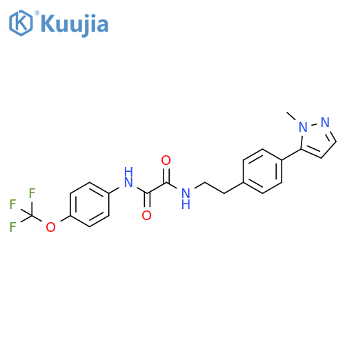 N-{2-[4-(1-methyl-1H-pyrazol-5-yl)phenyl]ethyl}-N'-[4-(trifluoromethoxy)phenyl]ethanediamide structure