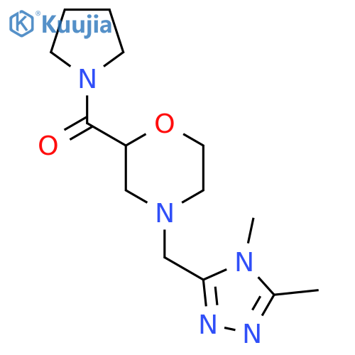 4-[(4,5-dimethyl-4H-1,2,4-triazol-3-yl)methyl]-2-(pyrrolidine-1-carbonyl)morpholine structure