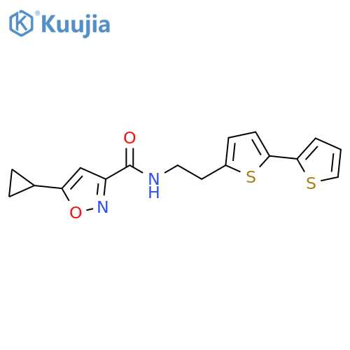 N-(2-{[2,2'-bithiophene]-5-yl}ethyl)-5-cyclopropyl-1,2-oxazole-3-carboxamide structure