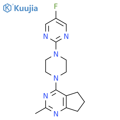5-fluoro-2-(4-{2-methyl-5H,6H,7H-cyclopenta[d]pyrimidin-4-yl}piperazin-1-yl)pyrimidine structure
