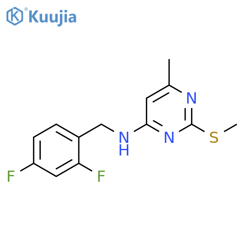 N-[(2,4-difluorophenyl)methyl]-6-methyl-2-(methylsulfanyl)pyrimidin-4-amine structure