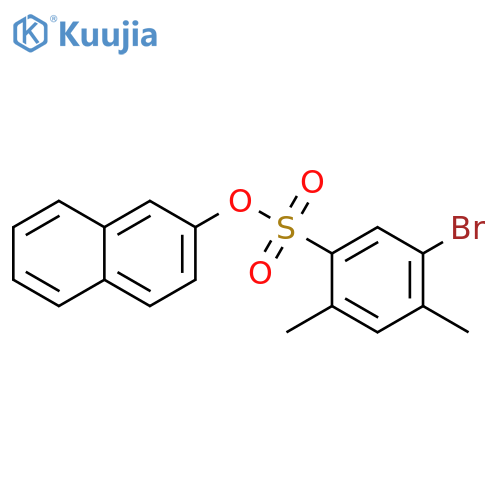 naphthalen-2-yl 5-bromo-2,4-dimethylbenzene-1-sulfonate structure