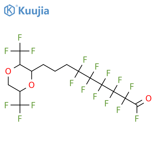 9-(3,6-Bis(trifluoromethyl)-1,4-dioxan-2-yl)-2,2,3,3,4,4,5,5,6,6-decafluorononanoyl fluoride (>90%) structure