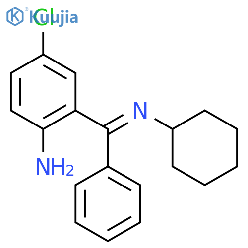 Benzenamine, 4-chloro-2-[(cyclohexylimino)phenylmethyl]- structure