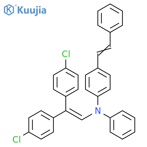 Benzenamine,N-[2,2-bis(4-chlorophenyl)ethenyl]-N-phenyl-4-(2-phenylethenyl)- structure