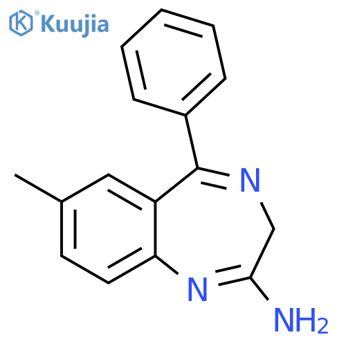 3H-1,4-Benzodiazepin-2-amine, 7-methyl-5-phenyl- structure