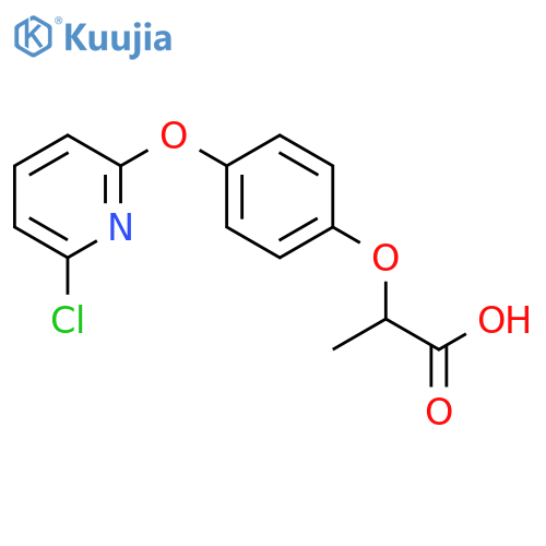 Propanoic acid, 2-[4-[(6-chloro-2-pyridinyl)oxy]phenoxy]- structure