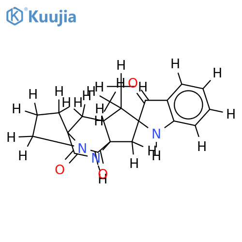 8,8-dimethyl-2,3,8a,9-tetrahydro-1H,6H,8H,1'H-spiro[5a,9a-azaethano-cyclopenta[f]indolizine-7,2'-indole]-5,10,3'-trione structure
