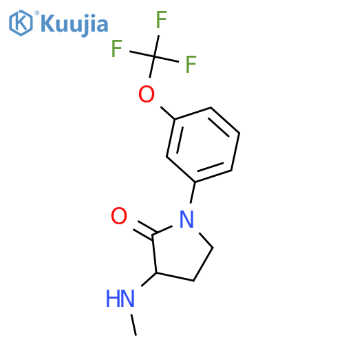 2-Pyrrolidinone, 3-(methylamino)-1-[3-(trifluoromethoxy)phenyl]- structure