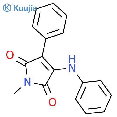 1H-Pyrrole-2,5-dione, 1-methyl-3-phenyl-4-(phenylamino)- structure