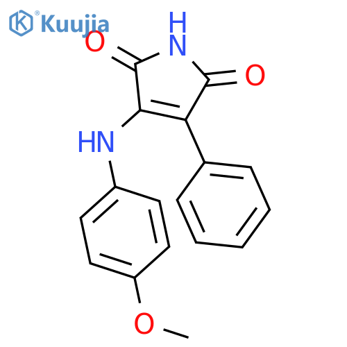 1H-Pyrrole-2,5-dione, 3-[(4-methoxyphenyl)amino]-4-phenyl- structure