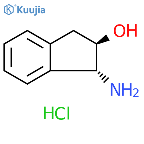 (1R,2R)-1-amino-2,3-dihydro-1H-inden-2-ol hydrochloride structure