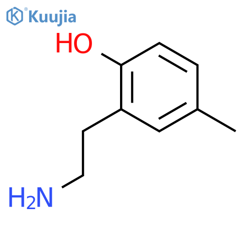 2-(2-aminoethyl)-4-methylphenol structure