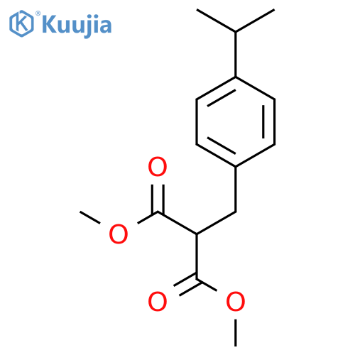 Propanedioic acid, [[4-(1-methylethyl)phenyl]methyl]-, dimethyl ester structure