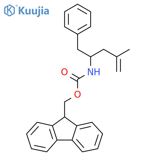 (9H-fluoren-9-yl)methyl N-(4-methyl-1-phenylpent-4-en-2-yl)carbamate structure