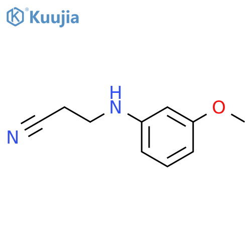 3-(3-methoxyphenyl)aminopropanenitrile structure