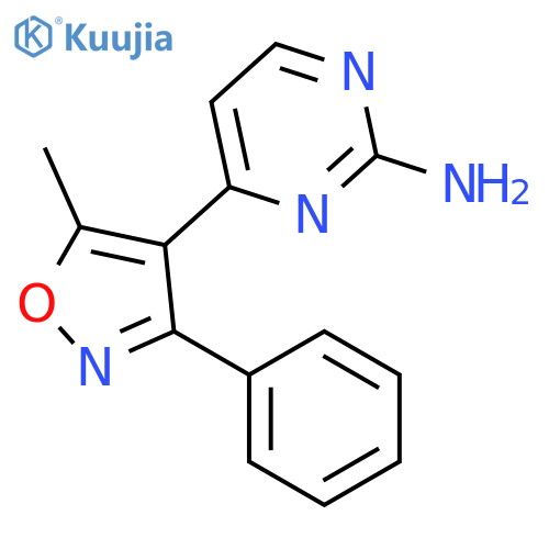 4-(5-Methyl-3-phenylisoxazol-4-yl)pyrimidin-2-amine structure