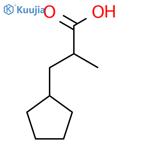 3-Cyclopentyl-2-methylpropanoic acid structure